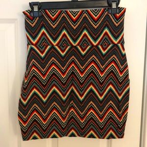 Fitted cotton mini skirt